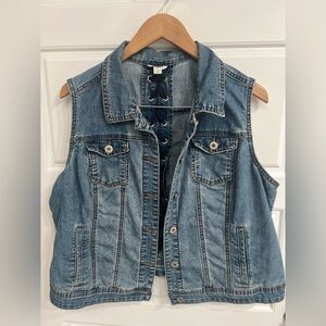 EST 1946 Blue Denim Lace-Up Vest